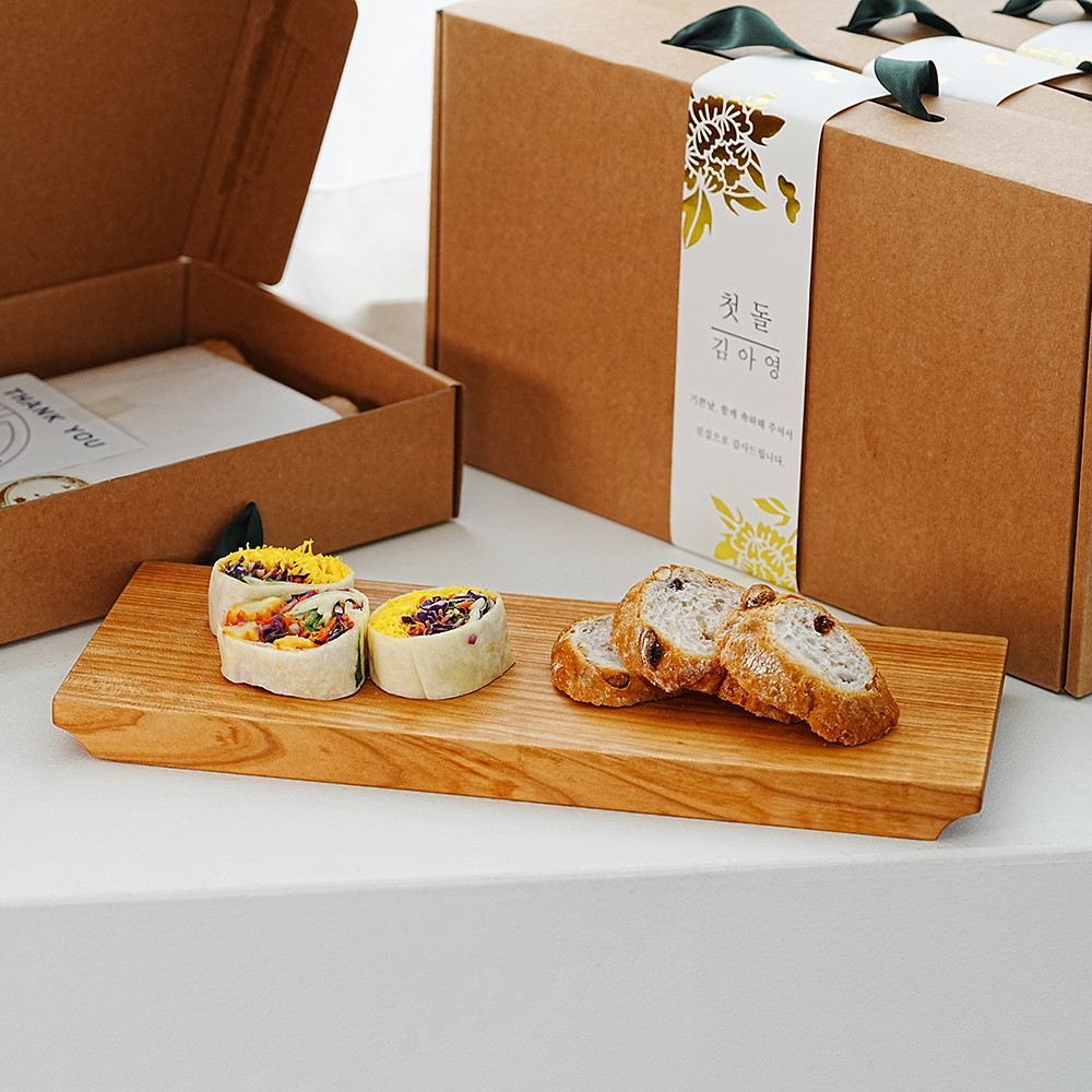 소규모 돌잔치 답례품 칠순 고급 돌 도마 단체선물 도마 메이플 플레이팅 - 상품 이미지