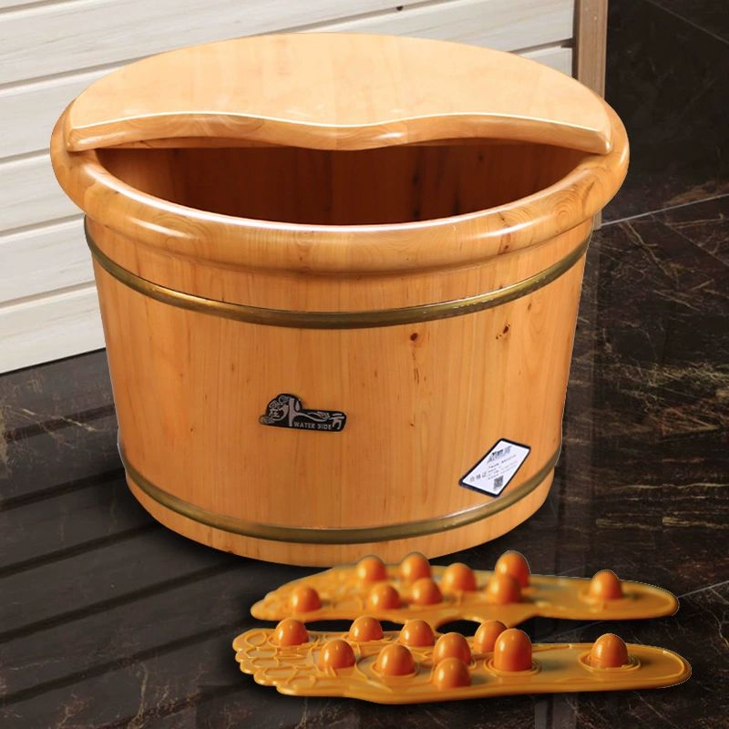 가정용 족욕기 마사지 물통 족욕통 발마사지 각탕기 지압 30cm 41cm 뚜껑+중력 배수+바퀴 - 상세 이미지 3