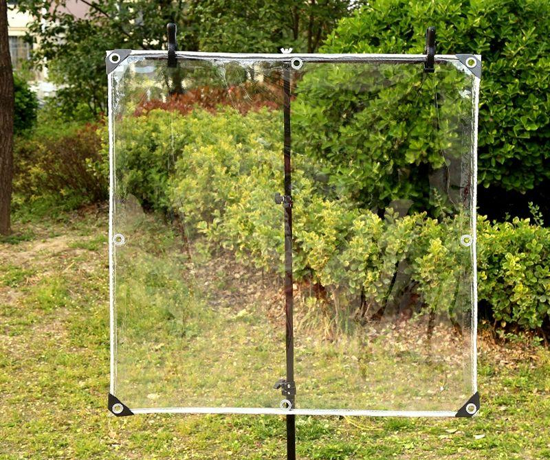 투명 방수포 천막 천 비닐 가정용 바람막이 1m x 1.5m - 상품 이미지