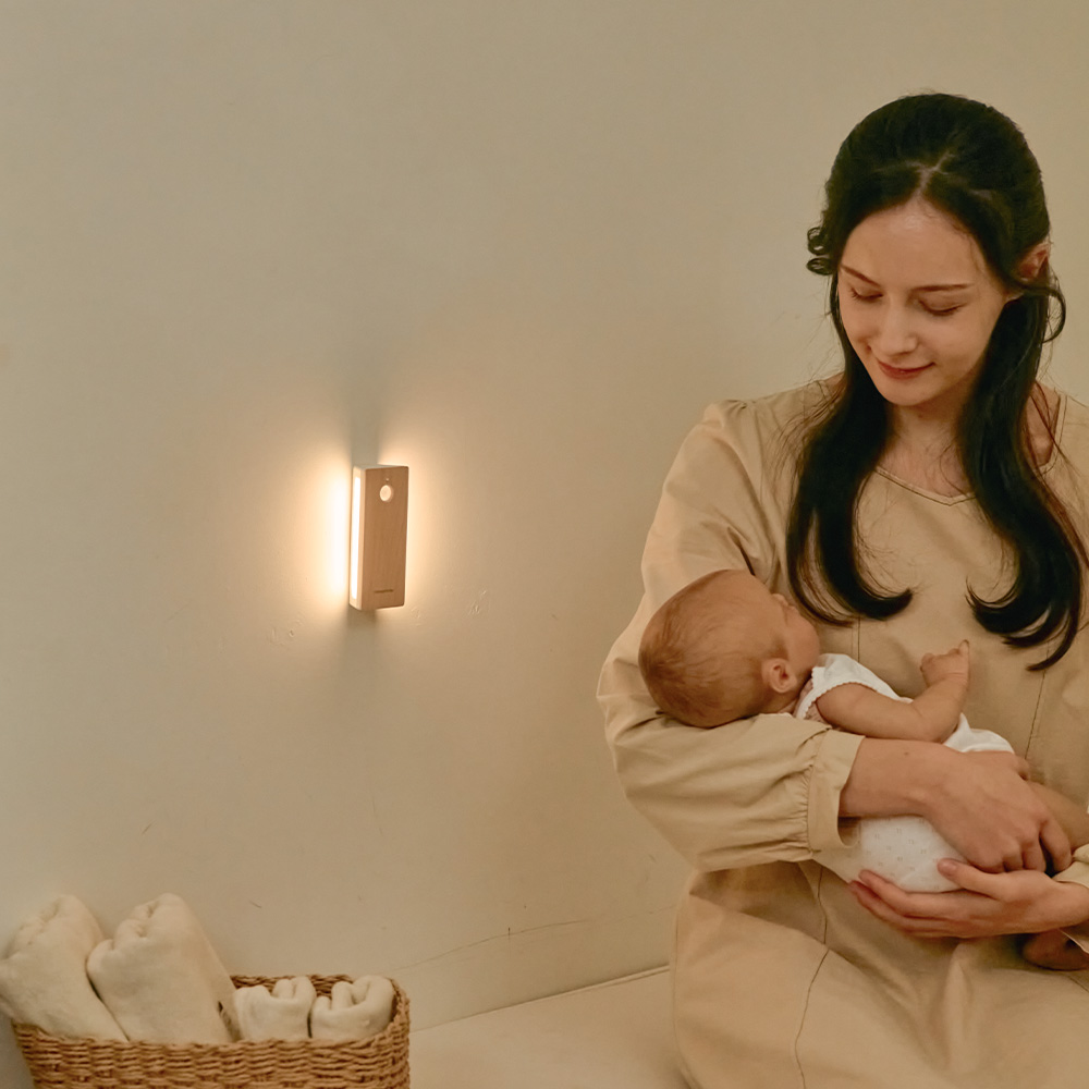 말랑하니 무선 센서등 간접 자동 무드등 LED 현관 화장실 아기방 맘마존