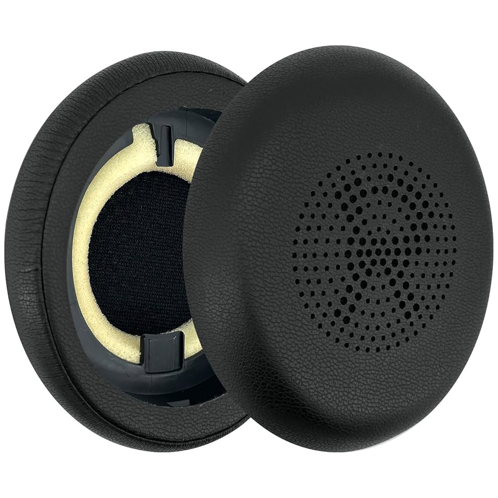 LRZMOLS Jabra Elite 45h Evolve2 무선 포함 교체용 USB UC 온이어 단백질 헤드셋용 40UC 40 블랙 가죽 65MS 40MS MS 65 이어패드 쿠션, - 상세 이미지 3