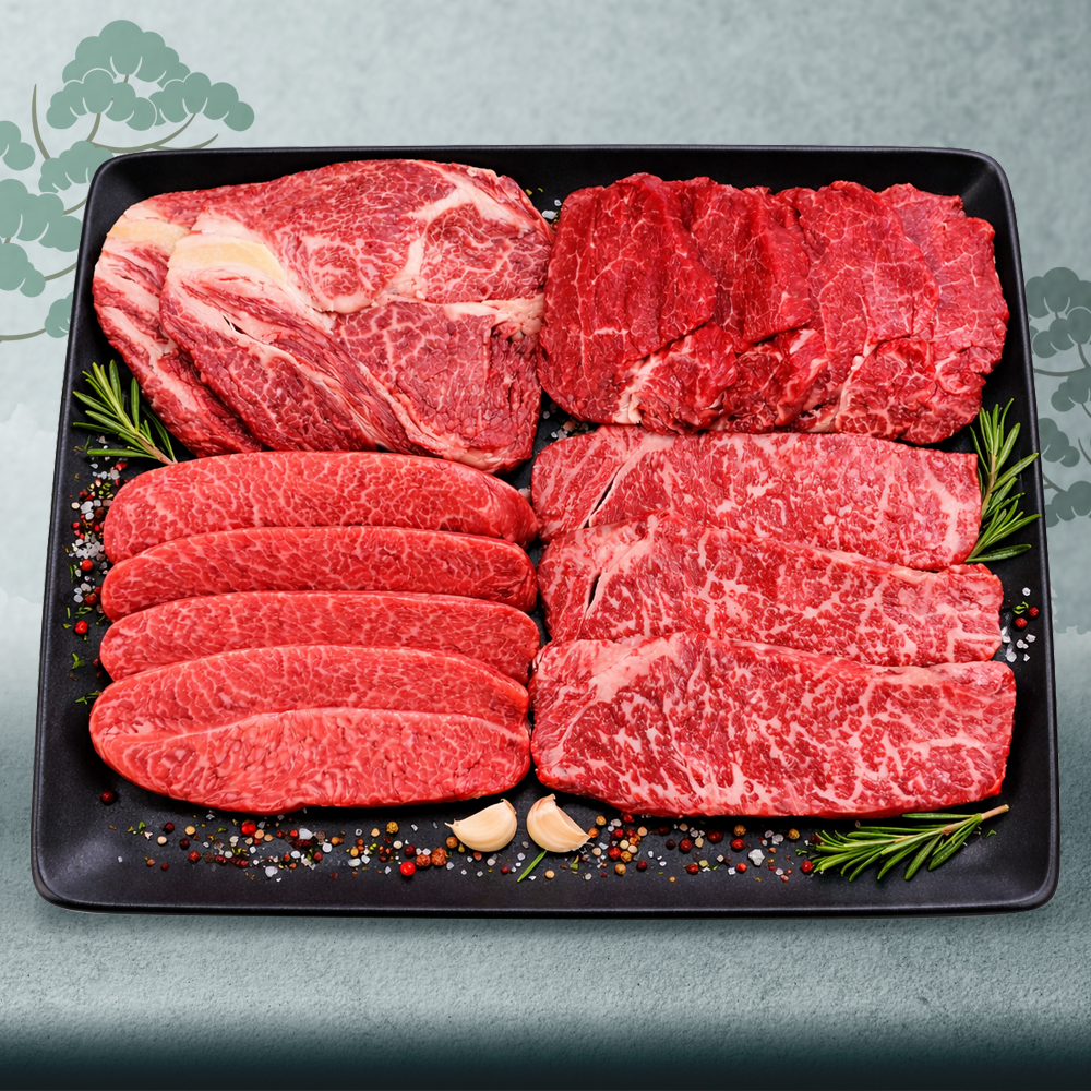 한우선물세트 1등급 등심 채끝 안심 부채살 1.2kg 구이특선 가정의달 어버이날 명절 추석 설