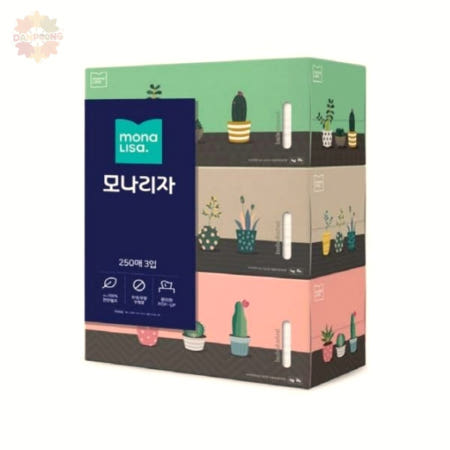 모나리자 미용티슈 각티슈 사각 250매 종이 냅킨 화장지