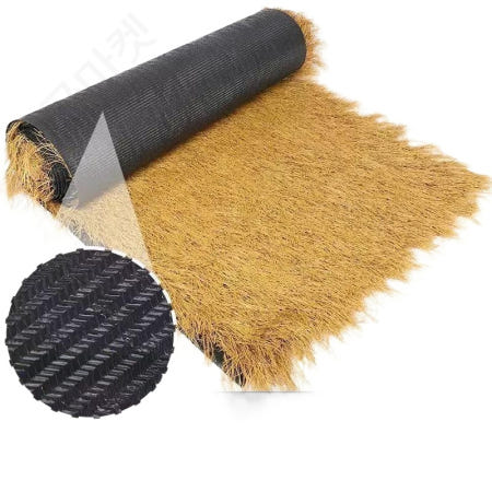 상세설명참조 [해외]인조 지푸라기 지붕 초가 인테리어 농가 노란색 볏짚 황색-1mx10m-SS급 LD방수-B급 난연