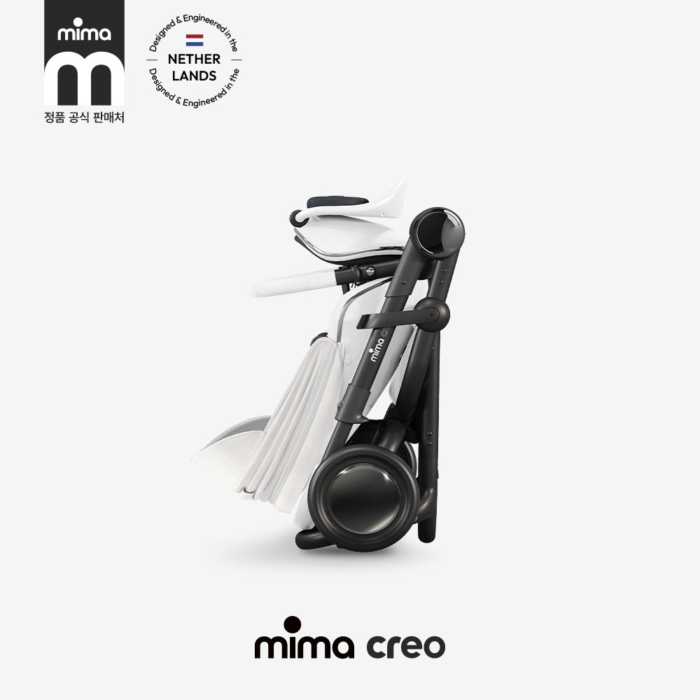 미마 크레오 절충형 유모차 충격완화 소재 시트 화이트