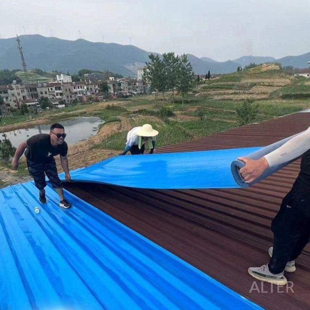 지붕 방수 시트지 베란다누수 건물 필름 옥상 블루(2MM) 폭 1m 길이 20m - 상세 이미지 2
