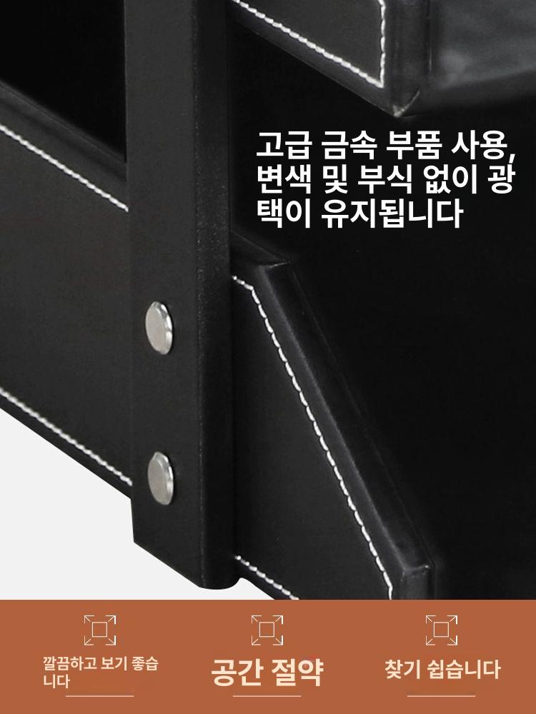 가죽 문서 보관함 커피 외부가죽 내부벨벳 - 상세 이미지 5