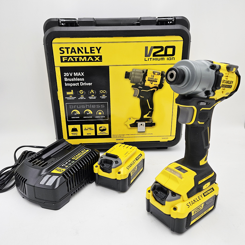 스탠리 20V 충전 임팩 드라이버 4.0A배터리 SBI830M2K-KR - 상품 이미지