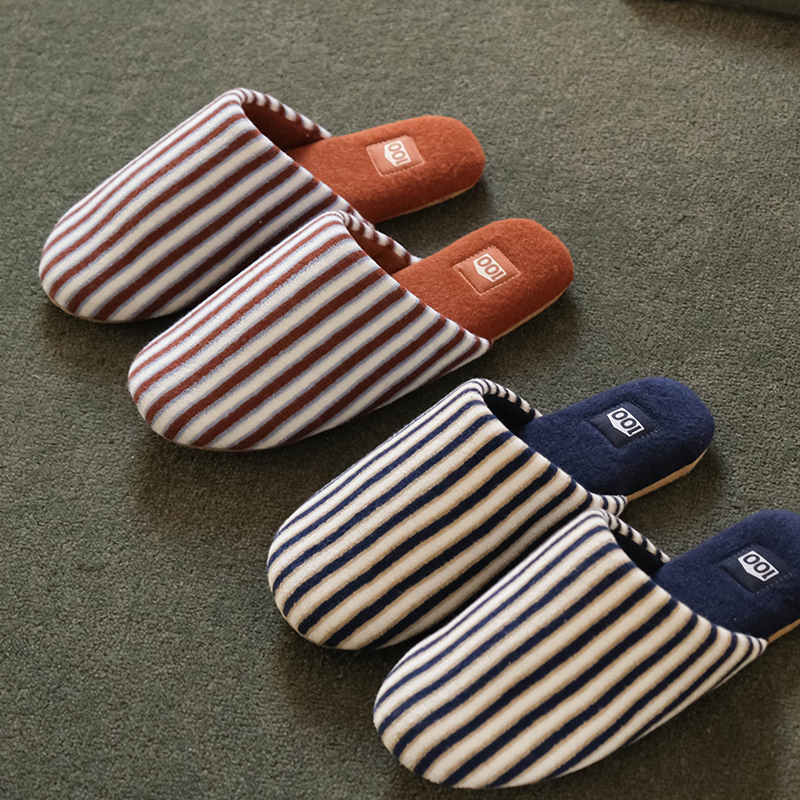 생활백서 실내슬리퍼 코지 스트라이프 층간소음 방지 (룸슬리퍼·거실화)