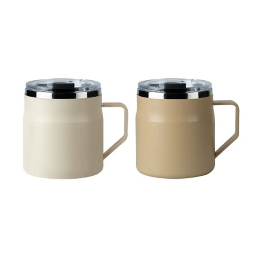 사무실 스텐 손잡이 머그컵 355ml - 상품 이미지