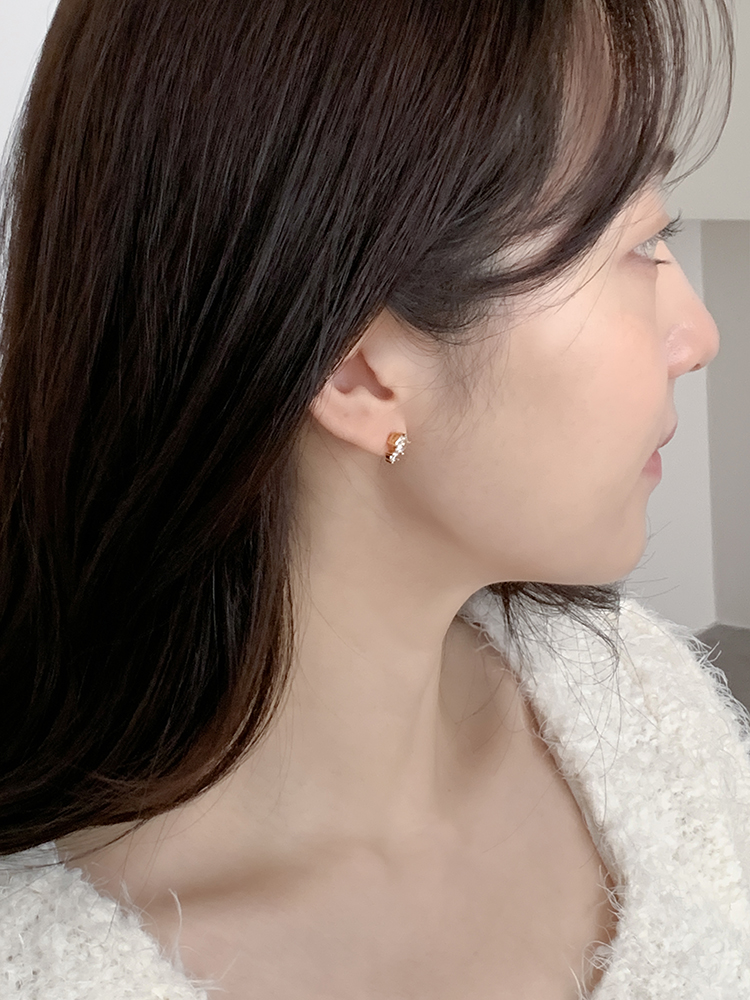 [무배] 셀프러브 7프롱 큐빅 이어링 - 925실버 지르코니아 스터드귀걸이 순은귀걸이 이미지 6