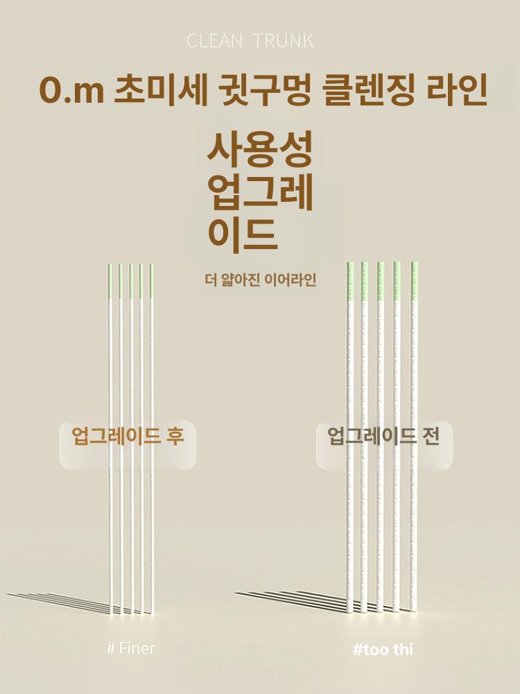 이어클리너 세트 귀소독 냄새제거 귀청소실 180개입 민트 - 상세 이미지 2