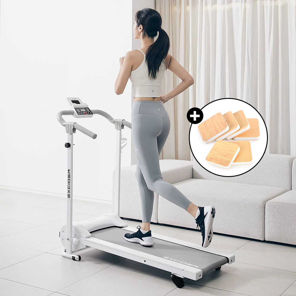 엑사이더 런닝머신 EW504 + 조각매트 패키지 접이식 워킹 패드 저소음 경사 러닝 유산소 제품 이미지