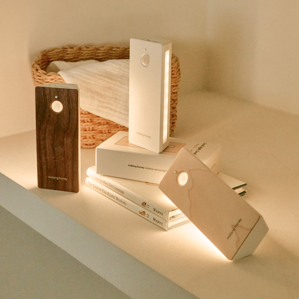 말랑하니 무선 센서등 간접 자동 무드등 LED 현관 화장실 아기방 맘마존