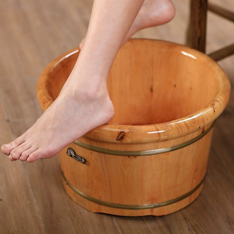 가정용 족욕기 마사지 물통 족욕통 발마사지 각탕기 지압 30cm 41cm 뚜껑+중력 배수+바퀴 - 상세 이미지 4