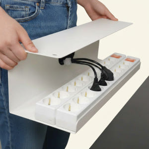 억스 멀티탭 거치대 무타공 정리함 보관함 선반 중형 실사용 후기 | 효과 있을까? - 상품 이미지 1