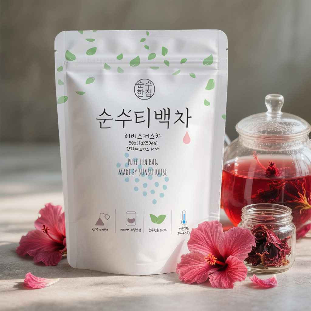 순수한집 히비스커스 히비스커스차 티백 50개입 이미지 2