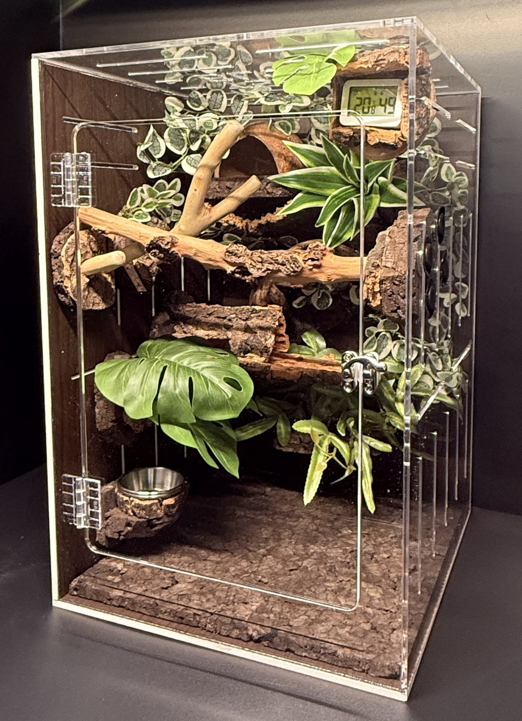 테라블록 3045 버튼잎바인 조화 시그니처 크레사육장 풀세트 (아크릴 도마뱀사육장) 제품 이미지