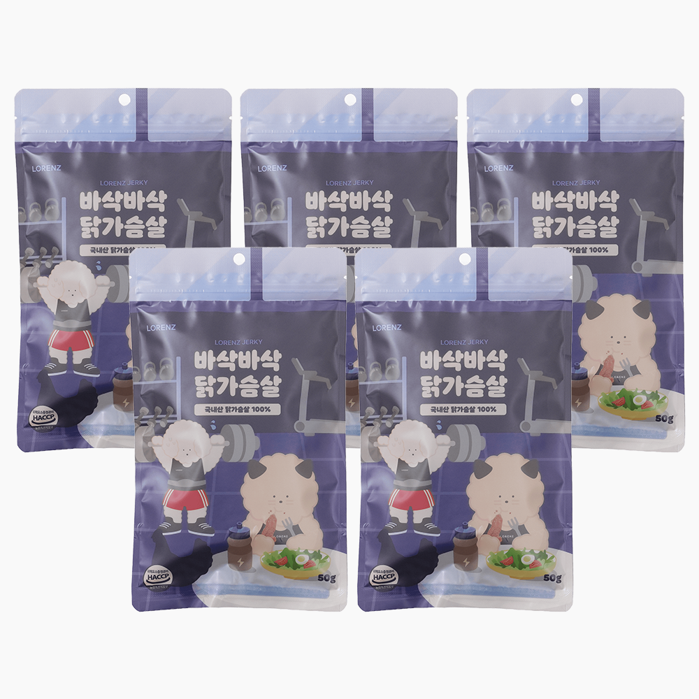 [오늘출발] 강아지 진짜육포 로렌츠 져키 수제 간식 바삭바삭 닭가슴살, 50g, 5개 - 상품 이미지