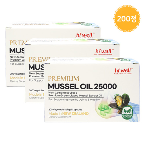 하이웰 초록홍합 25000mg 뉴질랜드 초록입 홍합 오일 관절건강 200정, 3개 - 상세 이미지 2