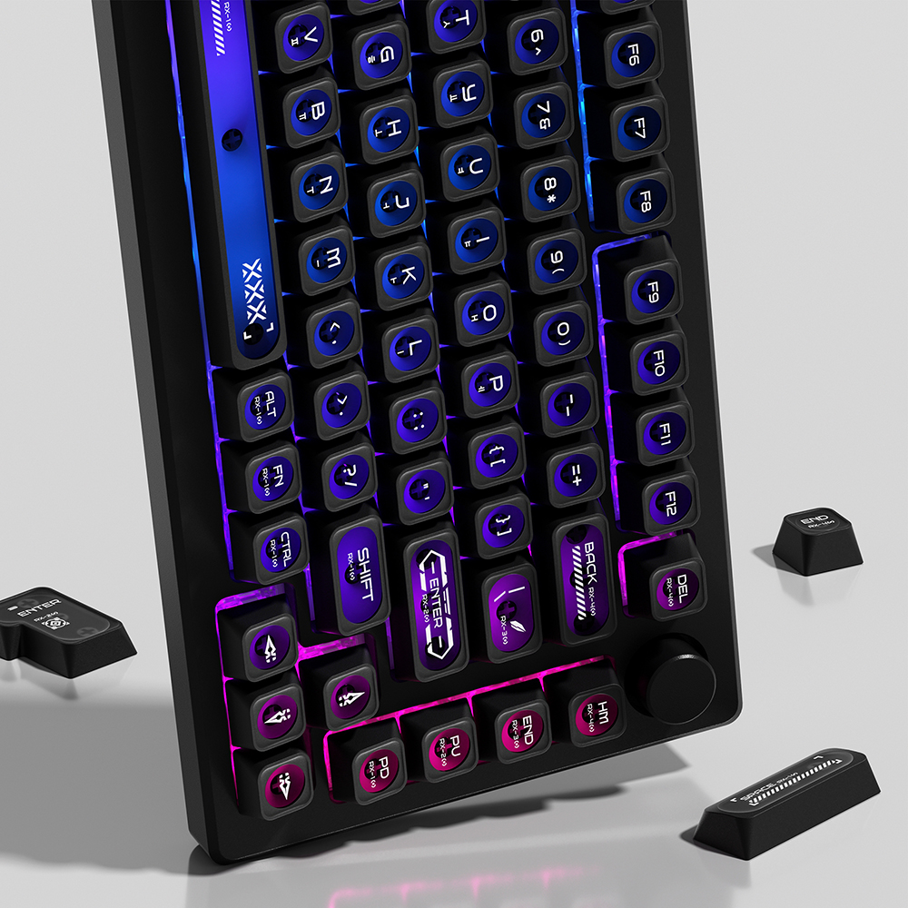 캣츠아이 블랙 반투명 한글 키캡 PBT CHERRY 기계식키보드 호환 키캡 136키 이미지 7