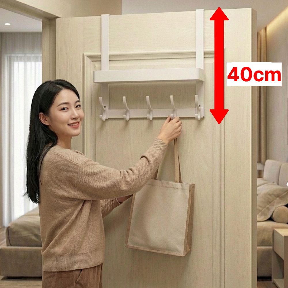 네바스 40cm 도어행거 무타공 문 걸이 벽 후크 방문 옷걸이 실사용 후기 | 효과 있을까? - 대표 이미지