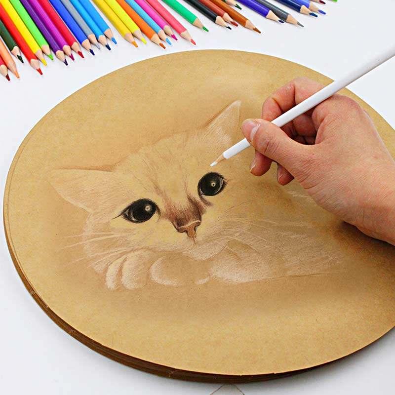 원형 도화지 50매 용지 판지 다용도 둥근 드로잉 화이트 50매 지름19cm 250g - 상세 이미지 5