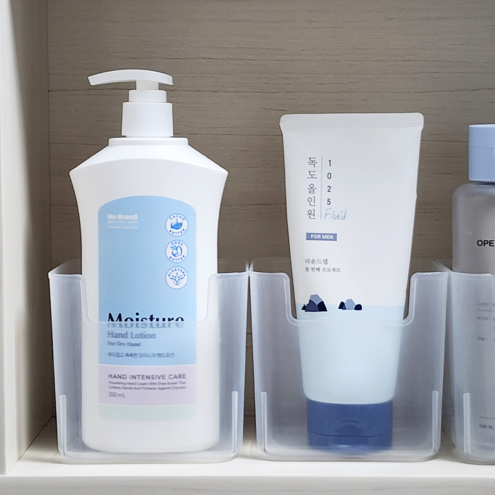 욕실 화장실 정리함 수납함 10개입 욕실장 수납 정리함 냉장고 칸막이 투명 제품 이미지