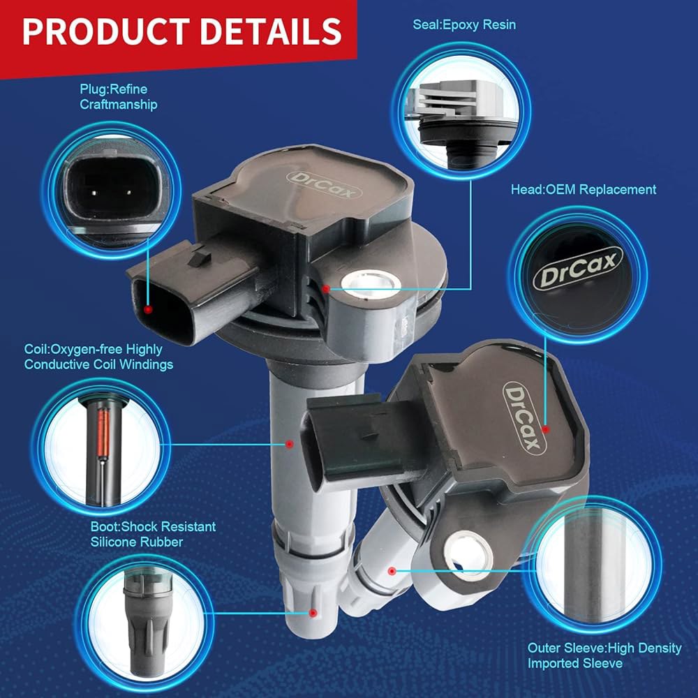 DrCax OEM 점화 코일 UF595 UF553 5C1652 E1053 DG520 포드 링컨 토러스 익스플로러 F-150 머스탱 트랜짓 150 250 350 MKS MKT MKX - 상세 이미지 3