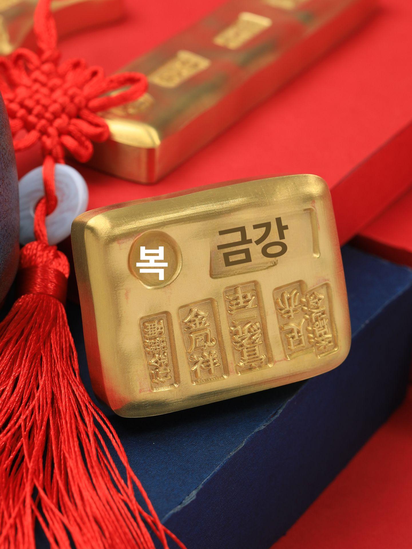 구리바 1kg 주괴 금괴 순도 모양 선물용 99.9 리얼 골드 스트립 15mm 220g - 상세 이미지 5
