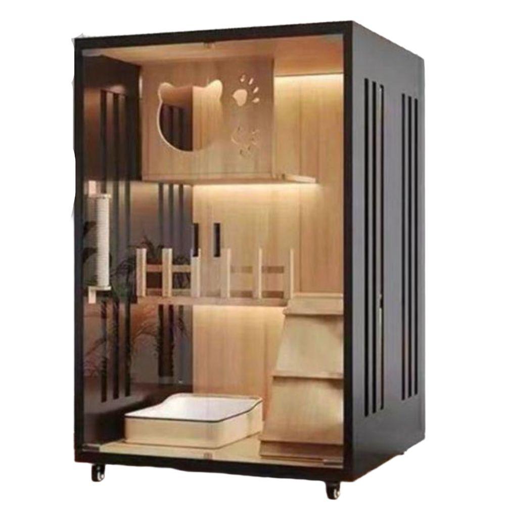 우드 슈가글라이더 케이지 빌라 사육장 대형 1200 1500 블랙(설치 미포함) HT 90x60x150cm - 상품 이미지