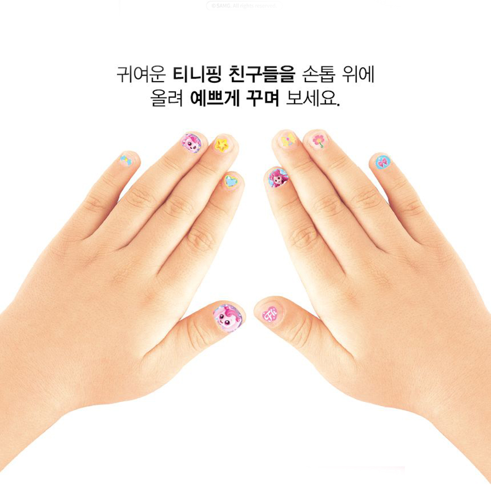 프린세스 캐치티니핑 시즌6 티니핑 네일 스티커 사뿐핑 어린이 유아 선물 스티커 세트 - 상세 이미지 3