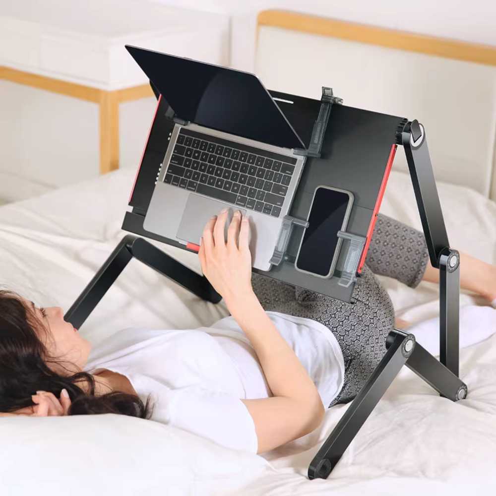 누워서 노트북 거치대 침대 눕서대 각도조절 자바라 이미지 6
