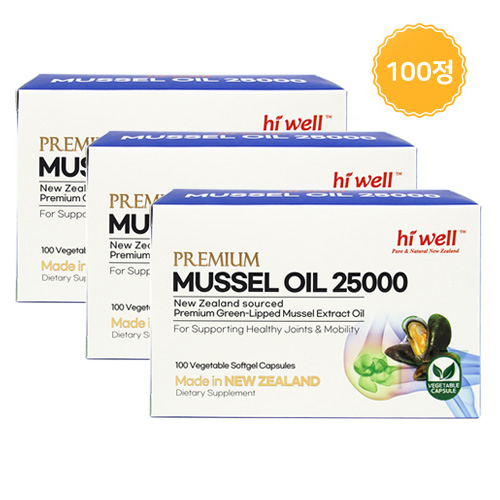 하이웰 초록홍합 25000mg 뉴질랜드 초록입 홍합 오일 관절건강 100정, 3개 - 상세 이미지 2