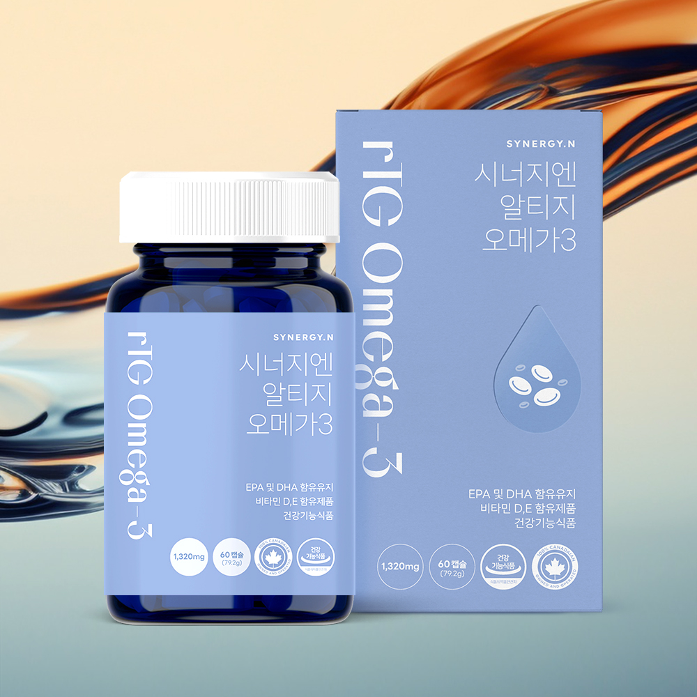 시너지엔 캐나다 알티지 오메가3 초임계 EPA DHA 1200mg 60캡슐, 1개 제품 이미지