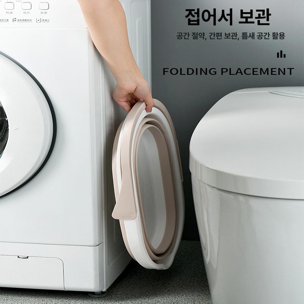 강아지 고양이 접이식 목욕통 소형 반려견 목욕 욕조 블루 접이식 욕조 46 x 30.3 x 20.4cm - 상세 이미지 4