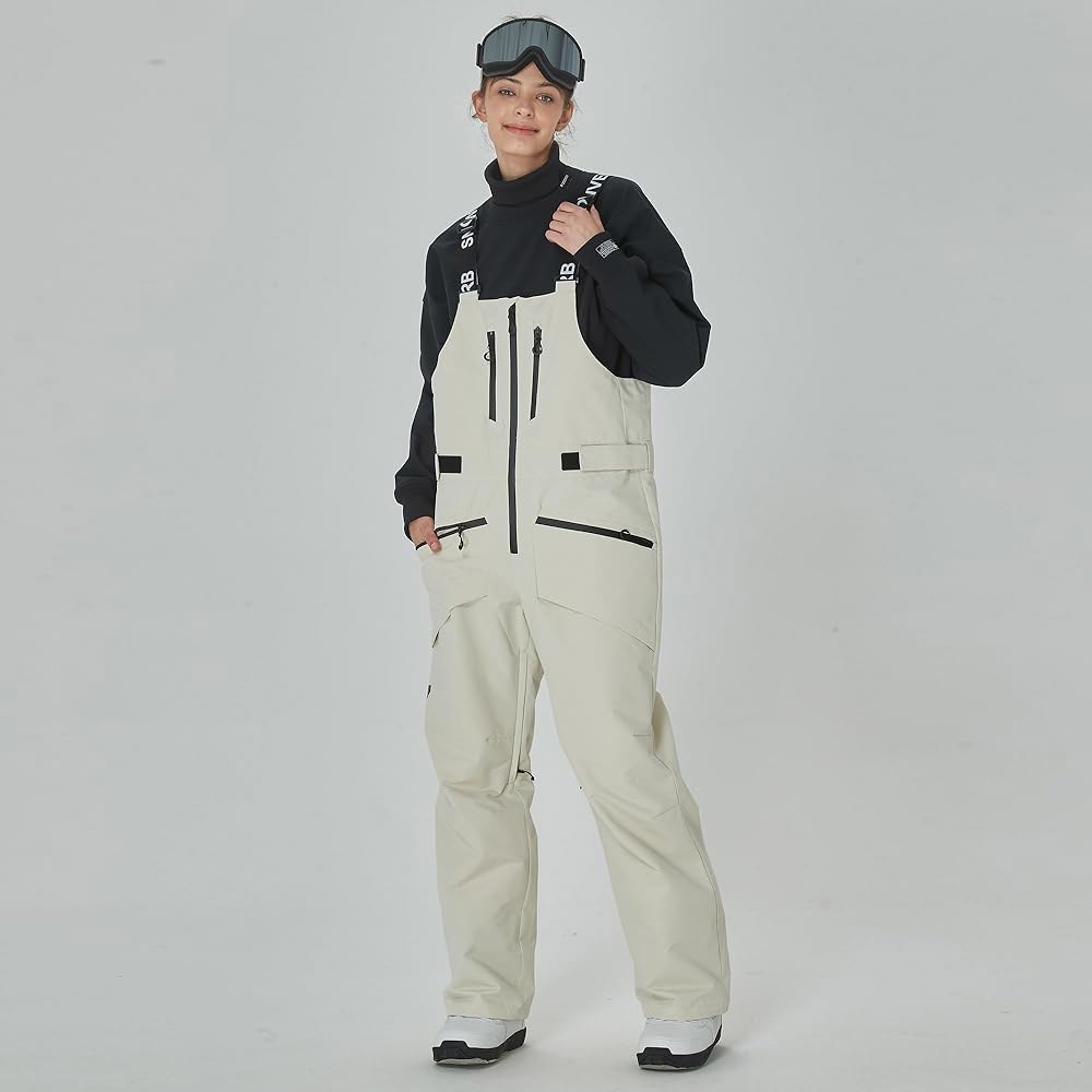 SNOWVERB Mountain Baggy Outdoor Research 스노우 오버롤, 방수, 조절 가능한 스키 스노우보드, 스트리트웨어 턱받이, 겨울 스포츠용 - 상세 이미지 2