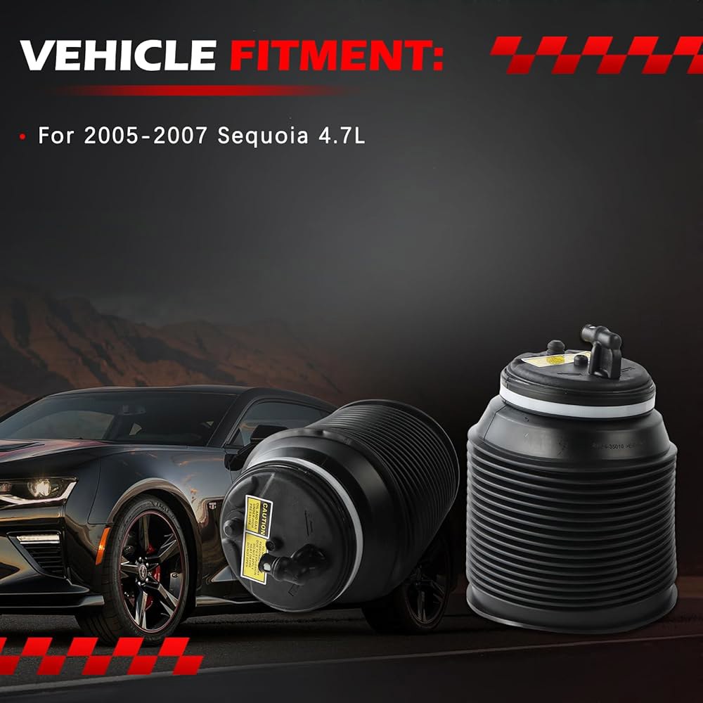 오토데빌 2pcs 리어 에어 서스펜션 백, 2005-2007 세쿼이아 4.7L V8 스포츠 유틸리티 4WD /RWD OE 4808034010 호환 1pc 4808035010 - 상세 이미지 2