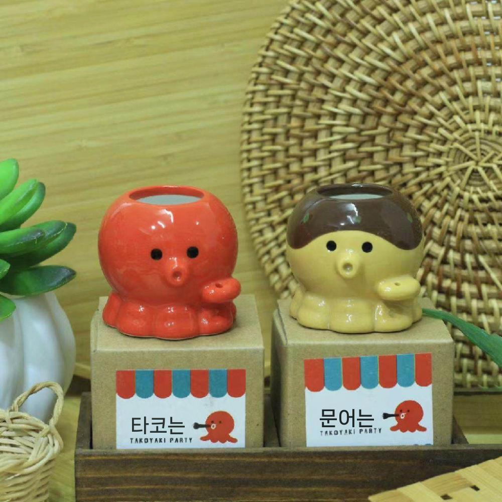 타코 프렌즈 타코야끼 이쑤시개 치실홀더 케이스 귀여운 소품 - 상품 이미지