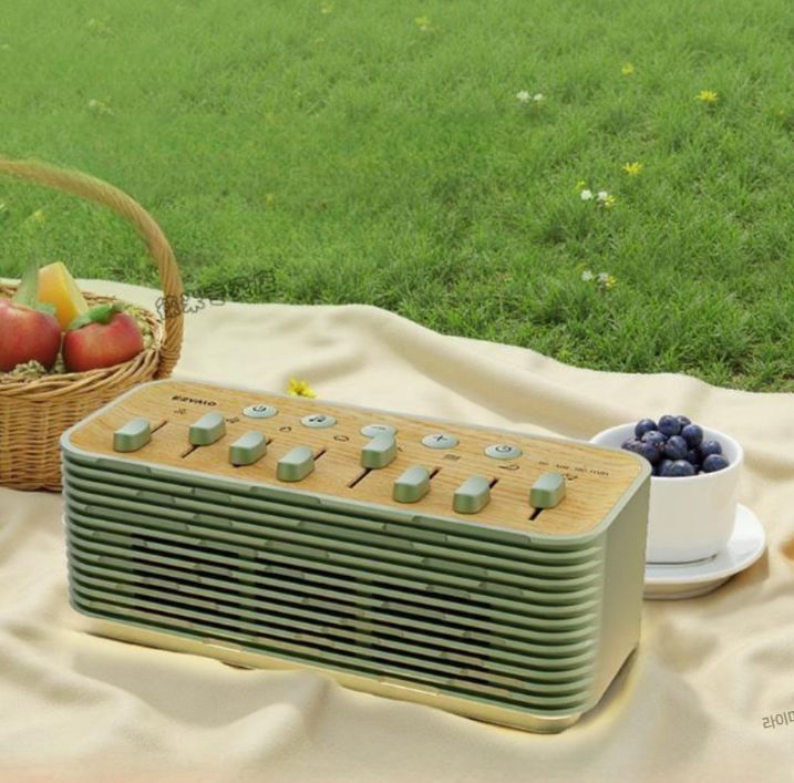 백색소음기 수면교육 아기 백색소음 블루투스 꿀잠 소음기 수면유도기 오로라 그린(전원 없이 사용) 공식 표준