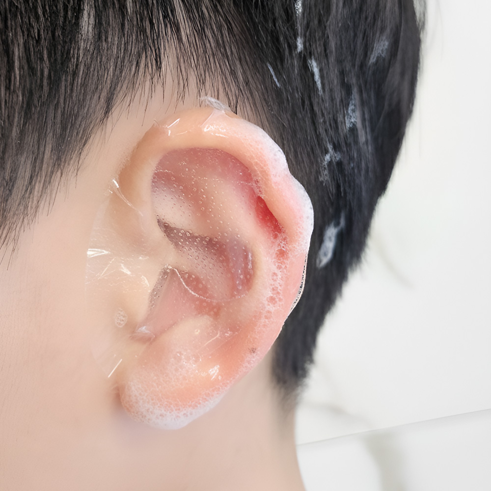 아기 샴푸캡 유아 샤워캡 헤어캡 머리감기 귀방수스티커 60매 - 상세 이미지 2