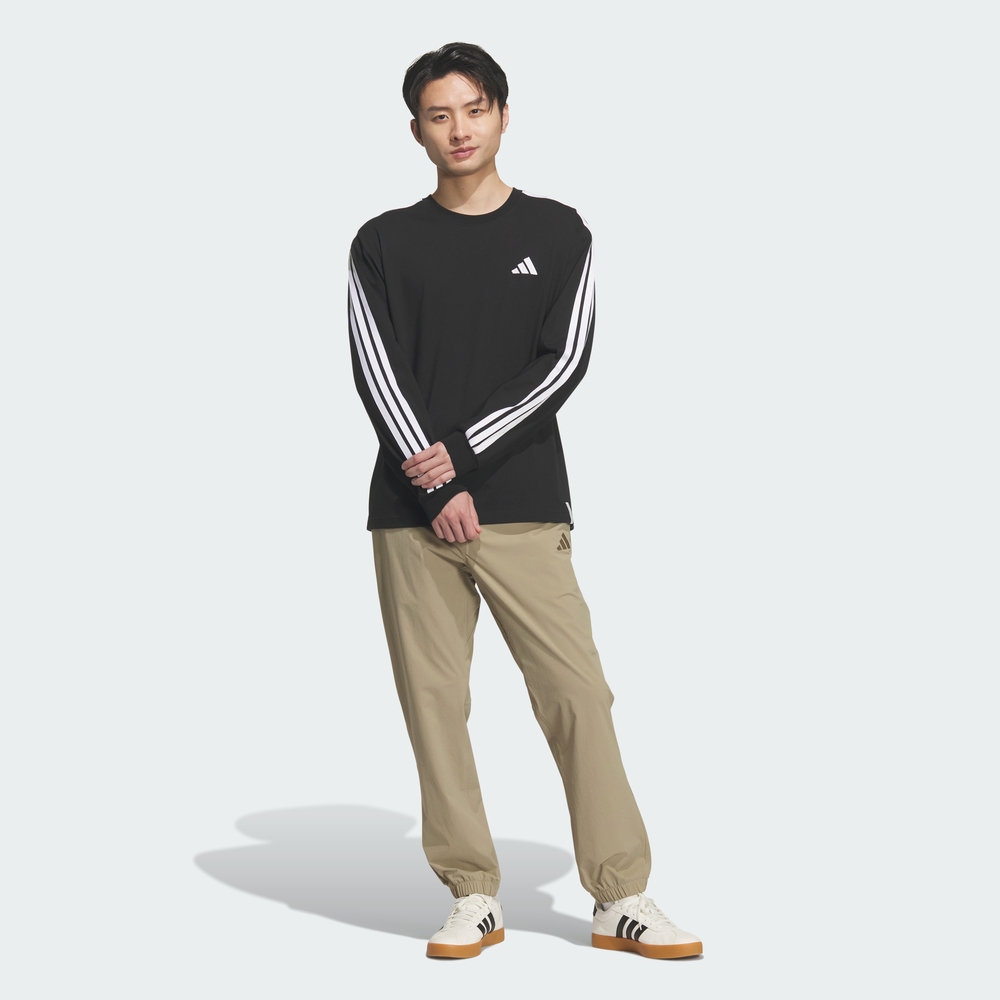 [아디다스 공식] ESSENTIALS PLUS LOOSE FIT 3 STRIPES SINGLE JERSEY 롱 슬리브 티셔츠 KF3728 - 상세 이미지 3