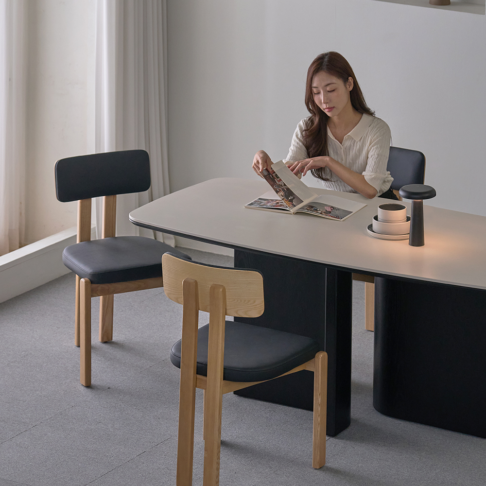 모아 6인 다이닝 테이블 세라믹 식탁 1600 / 1800
