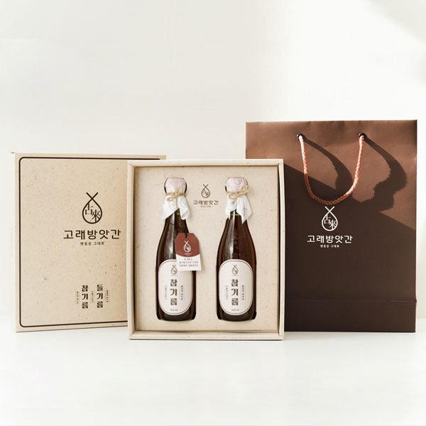 정1호 참기름 들기름 설 선물세트 300ml 통참깨 저온착유 행사 결혼답례품 - 메인 이미지