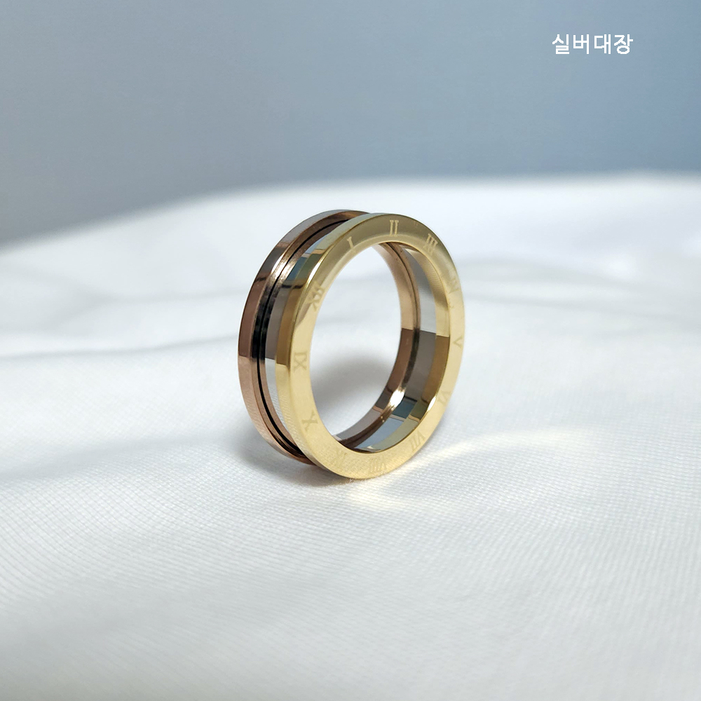 써지컬 반지 레이어드 링 선물 패션 써지컬스틸 반지 - 상세 이미지 4