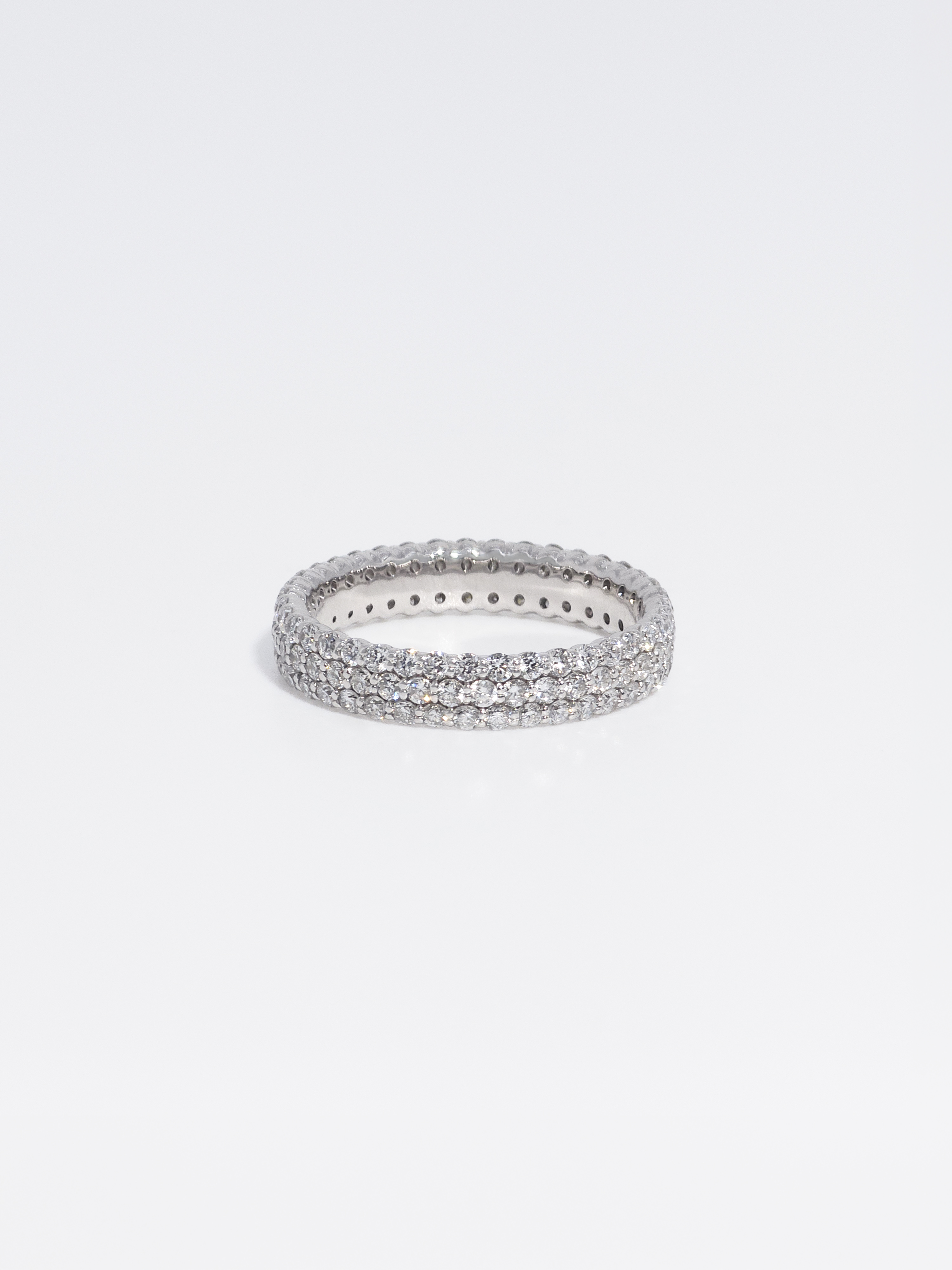 랩다이아 반지 풀 파베세팅 3줄 미니 1.5mm 랩다이아몬드 14k 18k - 상세 이미지 3