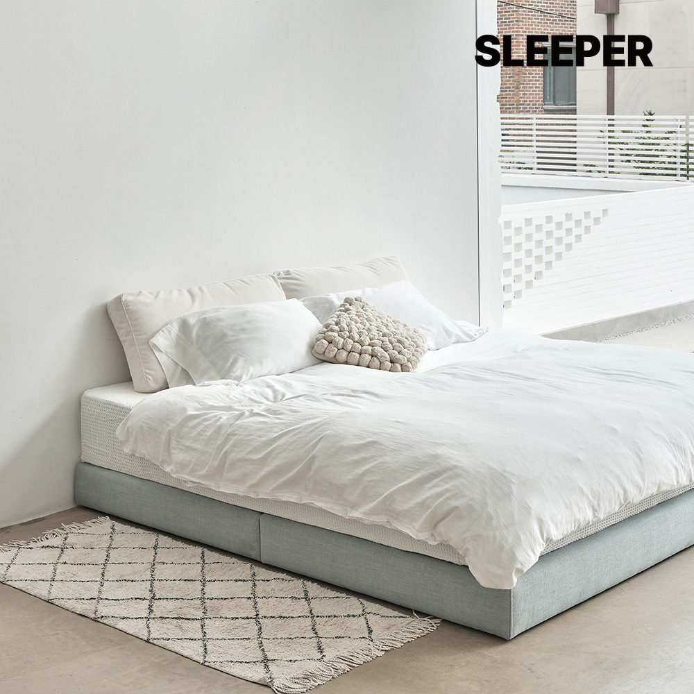 슬립퍼 평상형 침대프레임 파운데이션 저상형 무헤드 헤드없는 침대 깔판 S/SS 10cm