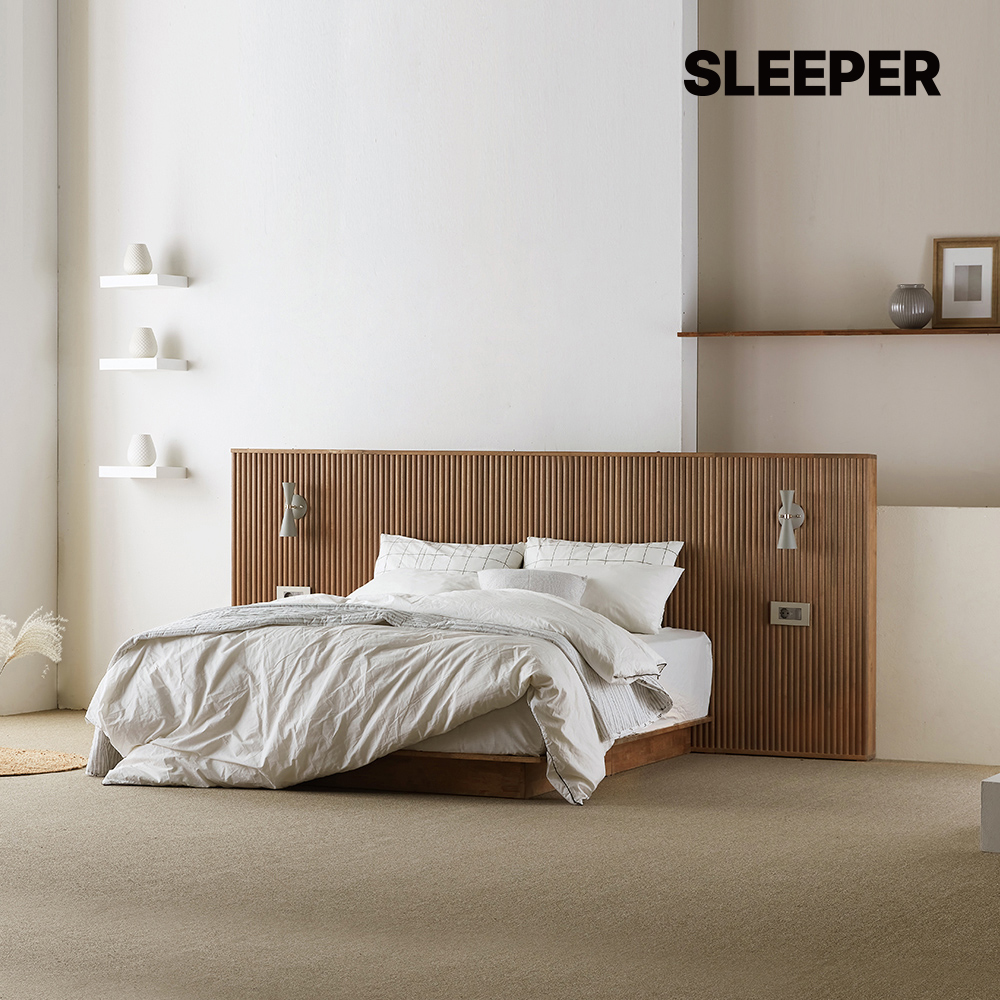 슬립퍼 아라 신혼 부부 트윈 템바보드 원목 호텔 호텔형 호텔식 침대 프레임 LK 라지킹 A타입 H150