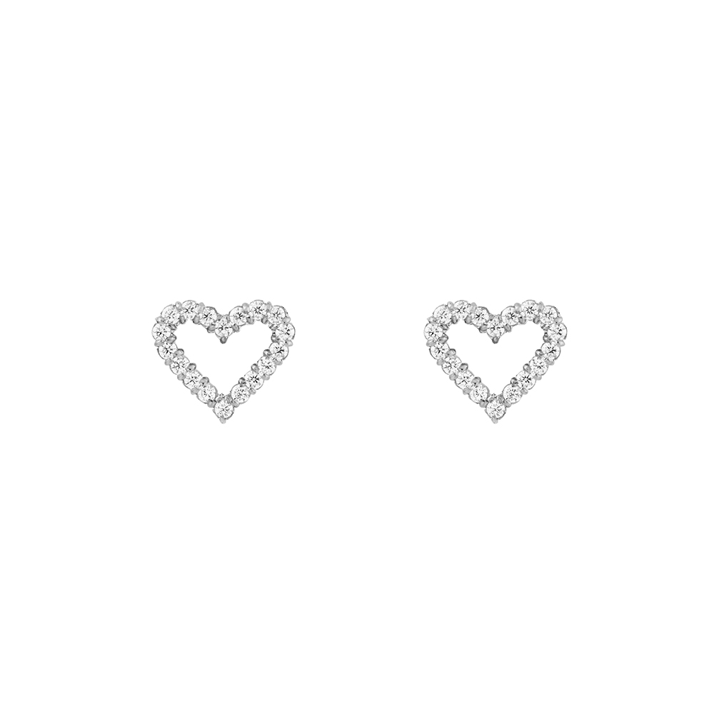 다니엘 웰링턴 MIRELLE HEART EARRINGS 하트 큐빅 미니 레이어드 귀걸이 - 상세 이미지 2