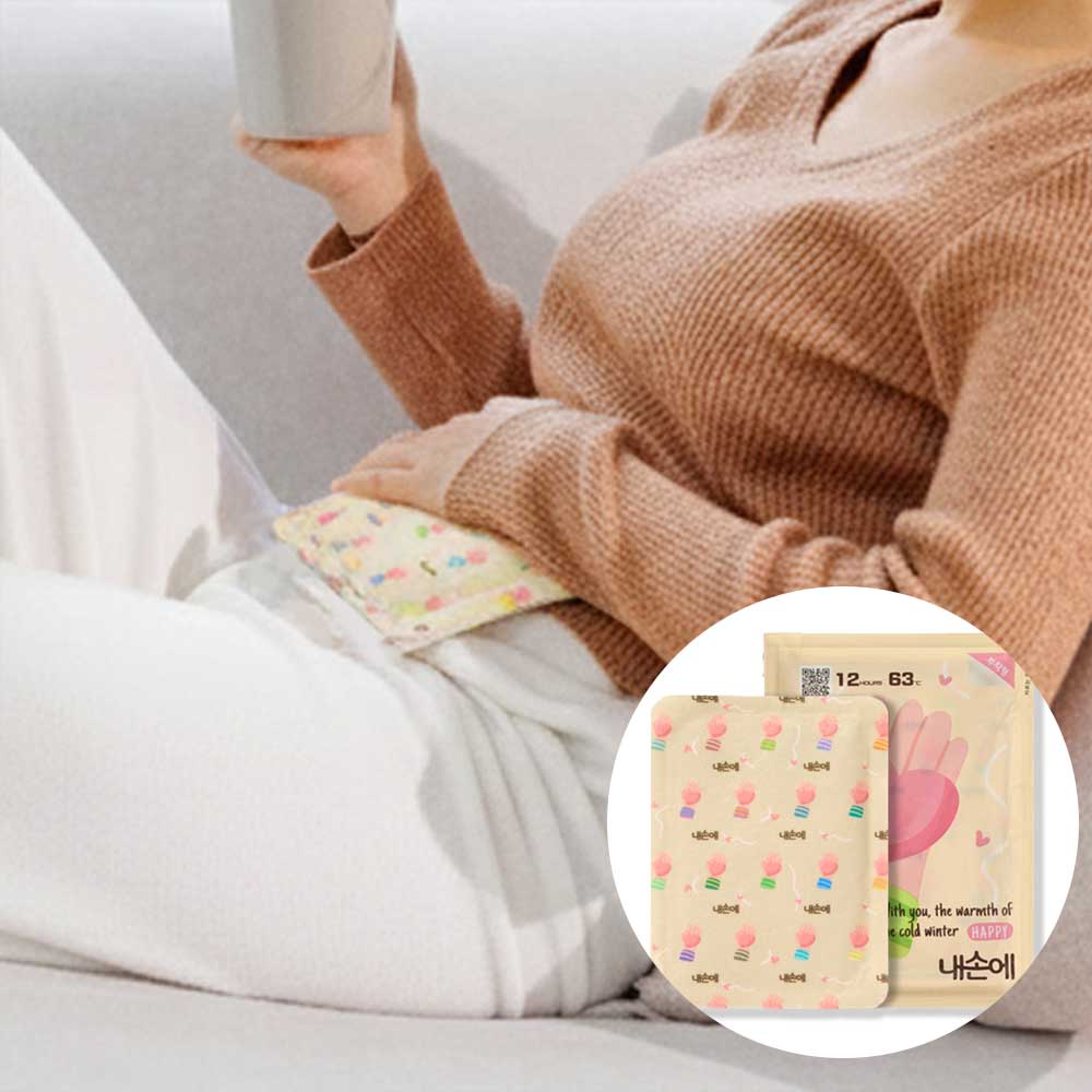 내손에 국내생산 캠핑용 부착형 찜질 핫팩 세트 (옷에 붙이는 손난로) 45g, 30개